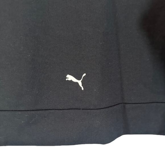 Puma Black Hooded Cotton Blend Logo Front Pullover Sweatshirt Women Sz S - Picture 11 of 12